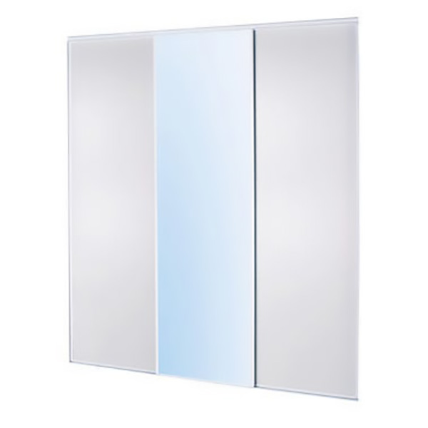 PACK 3 VANTAUX 2 BLANC+1 MIROIR POUR DRESSING 2500X1800
