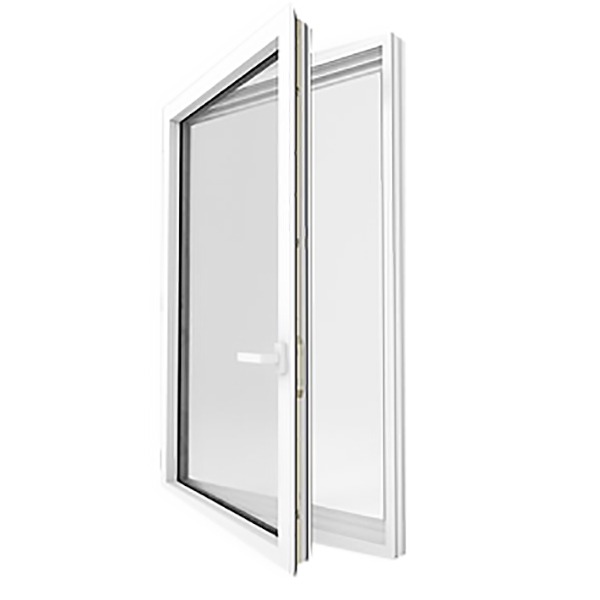 OUVRANT A LA FRANÇAISE ALUMINIUM BLANC SIMPLE VITRAGE, MOUSTIQUAIRE OFFERTE 800 X 820