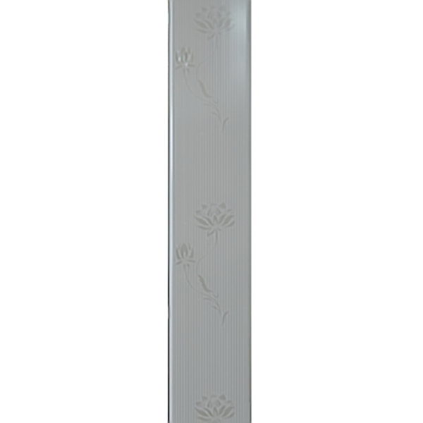 VOLIGE PVC 200*7*4000MM S-PVC41 BLANC CASSE MOTIF FLEURI