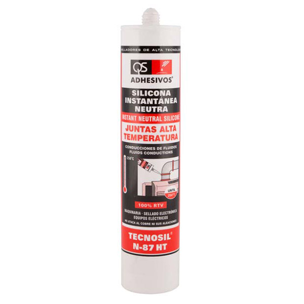 TECNOSIL N-80 Mastic Silicone pour menuiserie Aluminium et PVC 300ML NOIR-QS