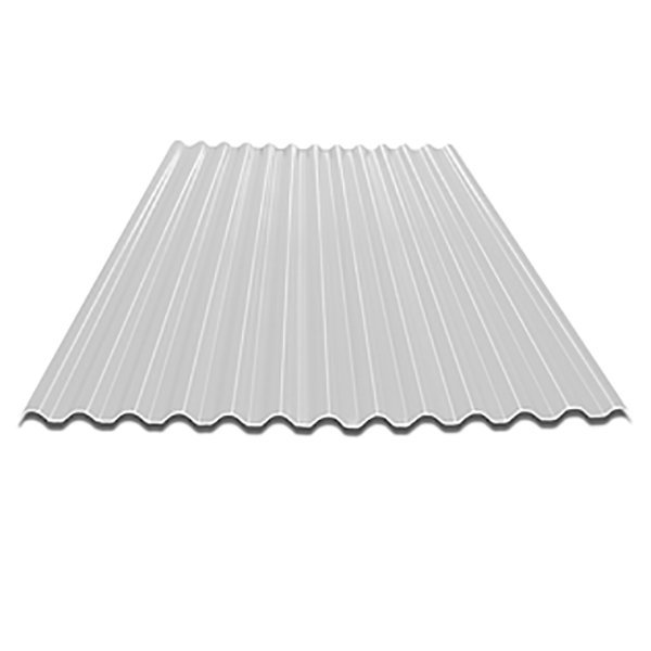 TOLE ONDULEE 0,40MM COUPE LONGUEUR BLANC ALUZINC 1000/3,2KG - METRE