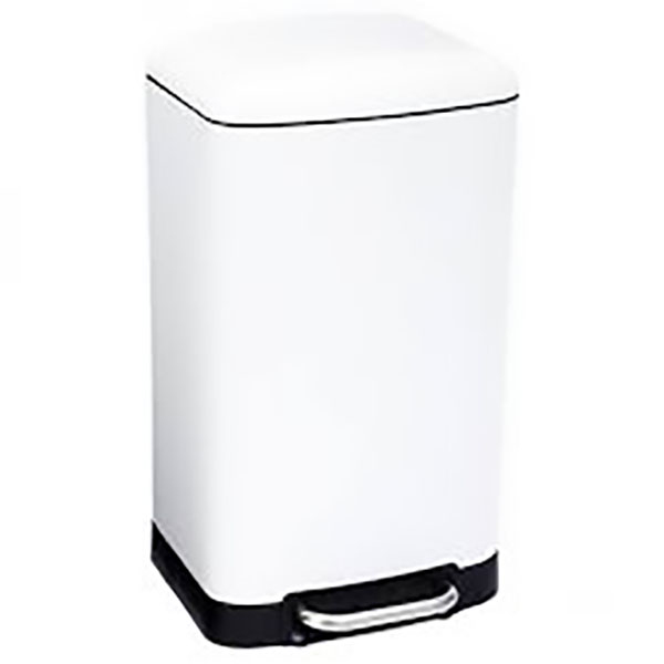 POUBELLE METAL 30L ARIANE BLANC
