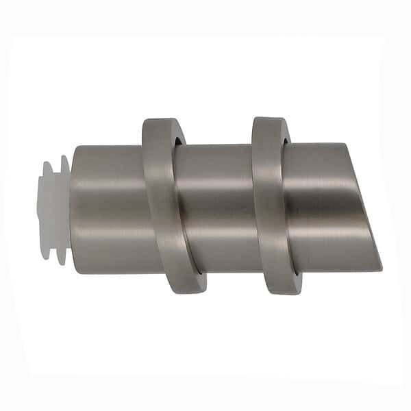 EMBOUT CYLINDRE 2 ANNEAUX EASY FIX D28 CHROME MAT PREMIUM D28