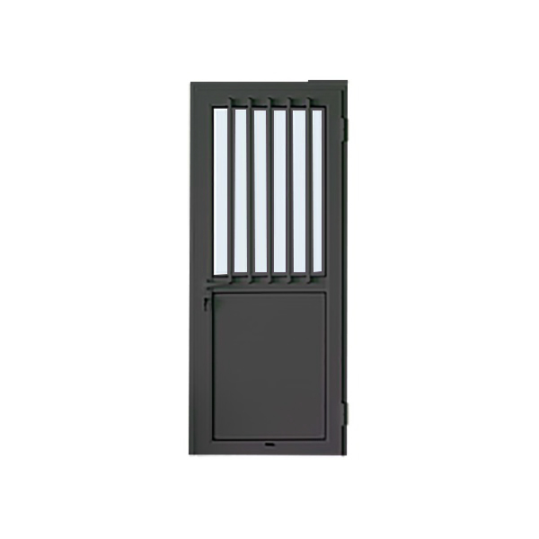 PORTE BARAUDEE ALUMINIUM 900 X 2175 GRIS ANTHRACITE DROITE