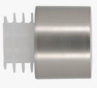 2 EMBOUTS BOUCHON EASY FIX D28 CHROME MAT PREMIUM D28