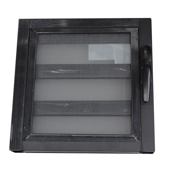 JALOUSIES ALUMINIUM EN VERRE IMPRIME, MOUSTIQUAIRE OFFERTE 400 X 400 NOIR