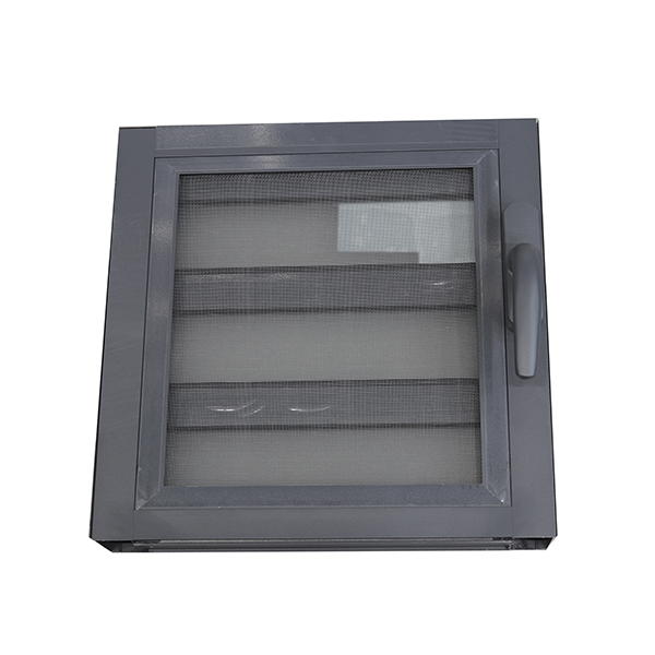 JALOUSIES ALUMINIUM EN VERRE IMPRIME, MOUSTIQUAIRE OFFERTE 400 X 400 GRIS ANTHRACITE