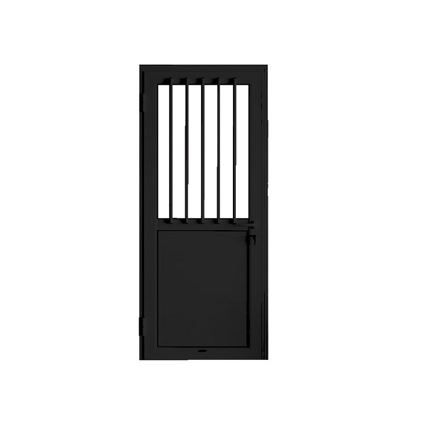 PORTE BARAUDEE ALUMINIUM 900 X 2175 NOIR GAUCHE
