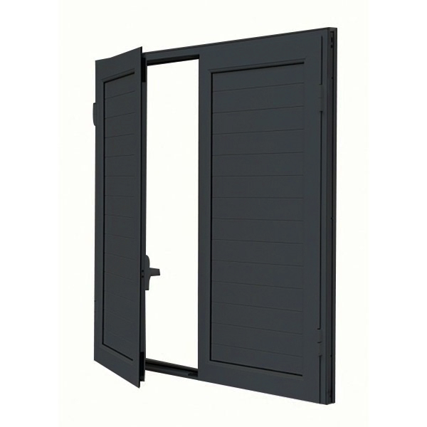 VOLET BATTANT ALUMINIUM 1000 X 1000 NOIR