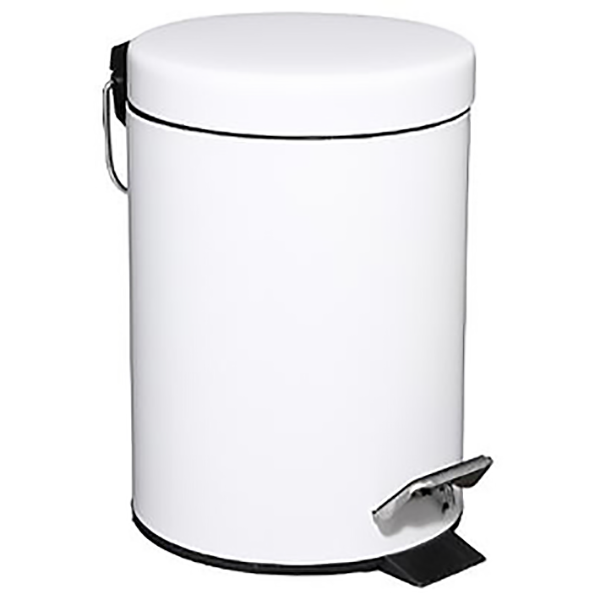POUBELLE METAL 3L BLANC