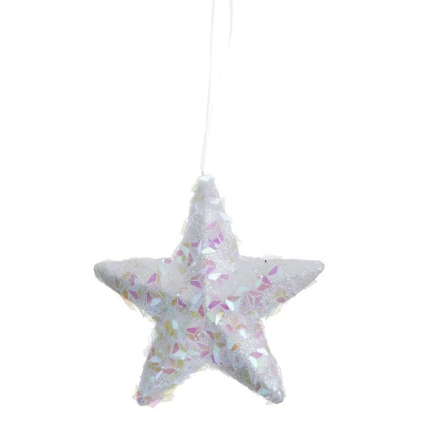 SUJET DE NOEL PLF ETOILE PAILLETTEE 10CM X2
