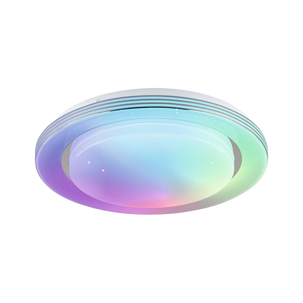 APPLIQUE PLAFONNIER RAINBOW DYNAMIC RGB TUNABLE LED 22W 380MM BLANC CHROME