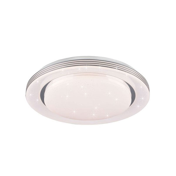 APPLIQUE PLAFONNIER RAINBOW DYNAMIC RGB TUNABLE LED 38.5W 485MM BLANC CHROME