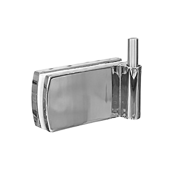 CHARNIERE DE PORTE EN VERRE À TIGE ROULEMENT A 360° - 100X52X8MM BOUT CARRE