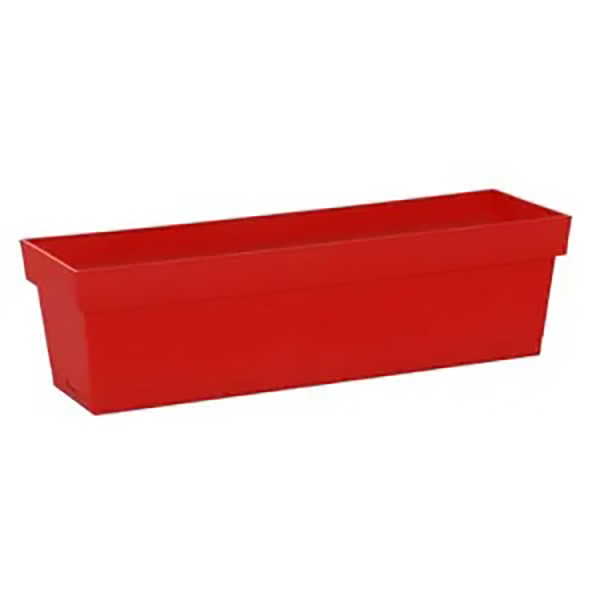 POT DE FLEUR RECTANGLE 50X20,5 ROUGE