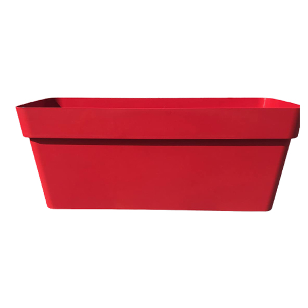 POT DE FLEUR RECTANGLE 60X20,5 ROUGE