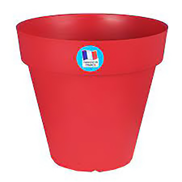 POT DE FLEUR ROND D50 ROUGE 2080050