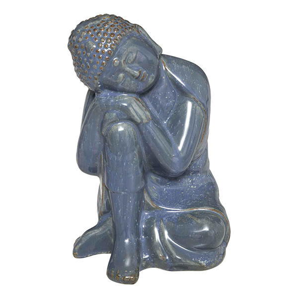 BOUDDHA CERAM ASSIS BLEU H21