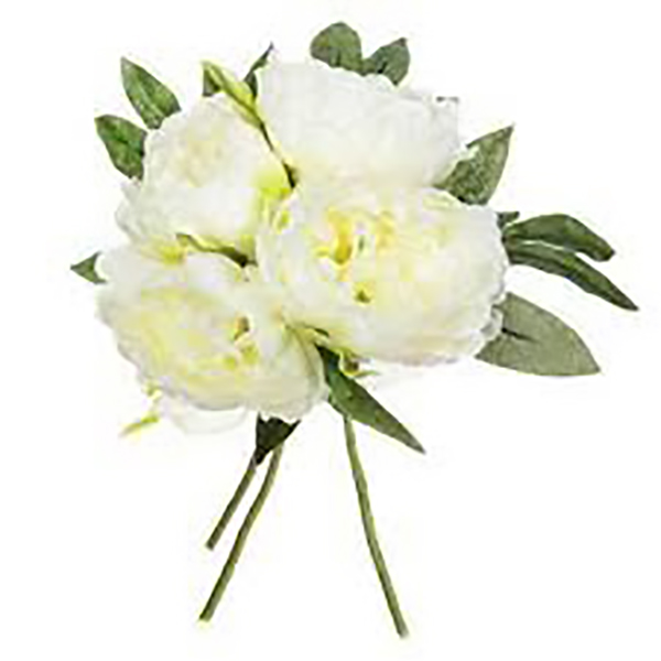 BOUQUET 4 PIVOINE BLANC H30