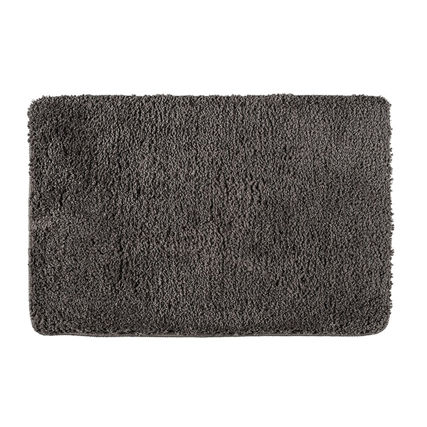 TAPIS DE BAIN BELIZE GRIS SOURIS 60X90CM/30MM MICROPOLYESTER