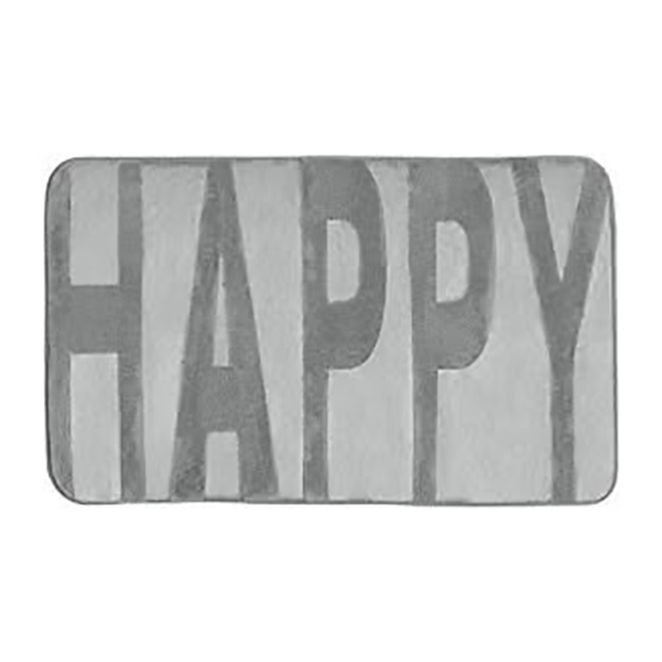 TAPIS DE BAIN MEMORY FOAM 50X80 HAPPY CONCRETE GRIS