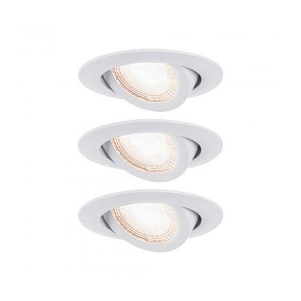 Spot encastré LED Kit de 3 orientable 3000K Blanc