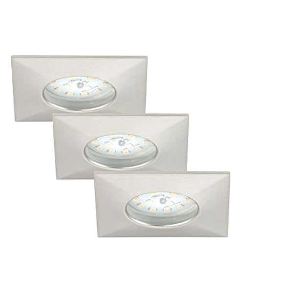 SET 3 SPOTS ENCASTRABLES 5W IP44 BLANC
