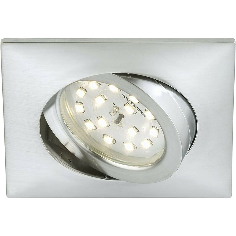 SPOTS ENCASTRABLES LED ATTACH PLASTIQUE COULEUR ALU INCL 1 X MODULE LED 5W400LM 3 000K