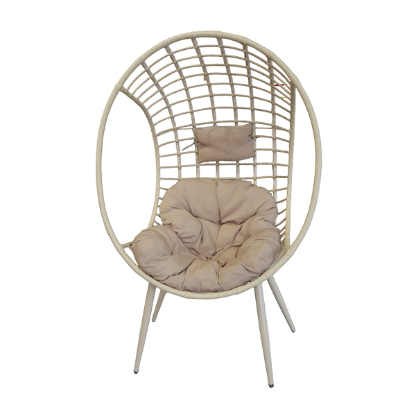 FAUTEUIL COCON MARRON AVEC COUSSIN