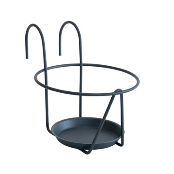 PORTE POT SOUCOUPE CROCHET NOIR