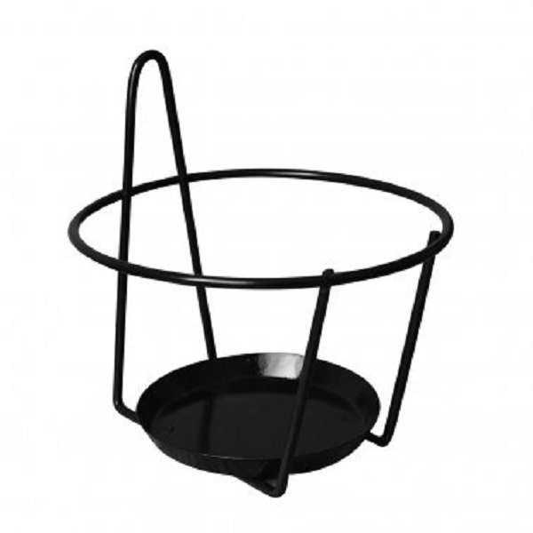 PORTE POT SOUCOUPE MURAL NOIR