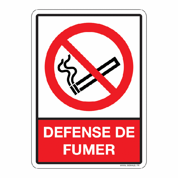 PLAQUE DEFENSE DE FUMER D300MM