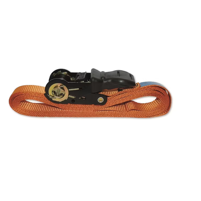 SANGLE PES AVEC TENDEUR A CLIQUET ORANGE 350KG 25MM L5M