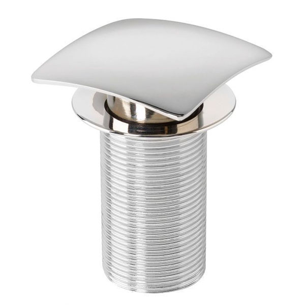 BONDE LAVABO DESIGN QUICK-CLAC CARRE AC TP LAITON CHROME 75MM