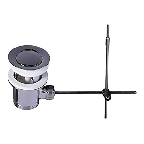 BONDE DE LAVABO SANS TIRETTE EN LAITON CHROME