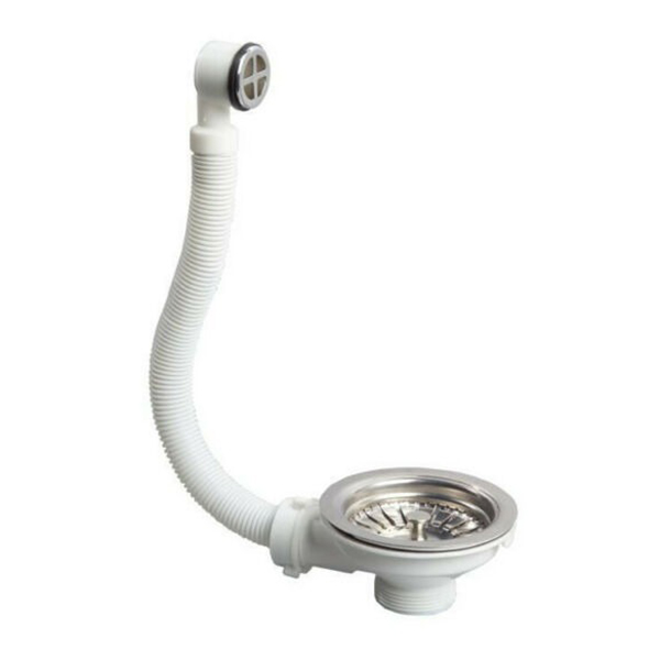 SP249 BONDE D EVIER D90 A PANIER INOX AVEC TROP-PLEIN