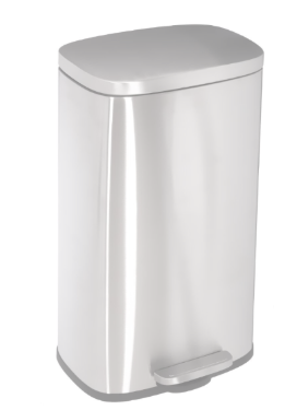 POUBELLE METAL 30L PEGASUS INOX