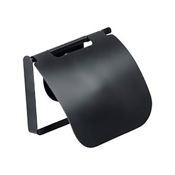 DEROULEUR PAPIER WC AVEC COUVERCLE STATIC-LOC PLUS PAVIA NOIR