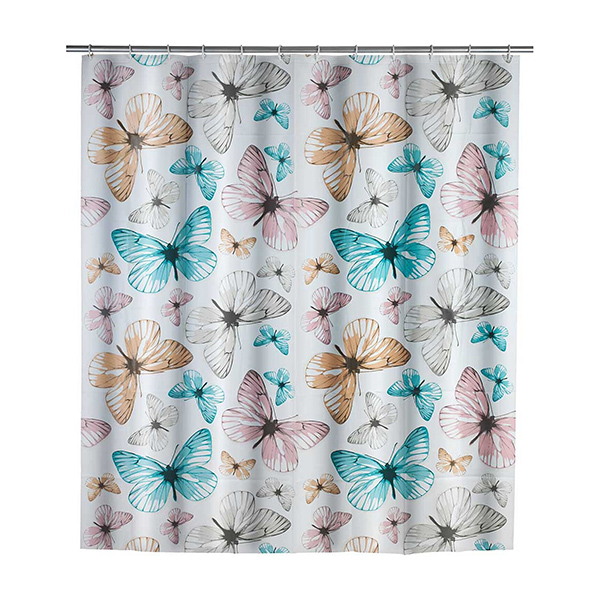 RIDEAU DE DOUCHE 180X200 PEVA BUTTERFLY