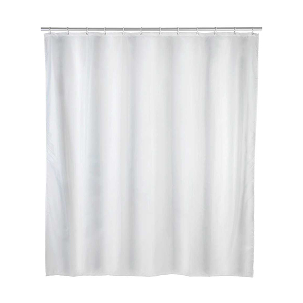 RIDEAU DE DOUCHE 120X200 BLANC ANTI MOISISSURE