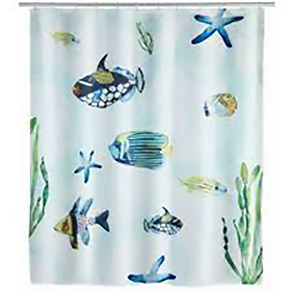RIDEAU DE DOUCHE 180X200 AQUARIA POLYESTER
