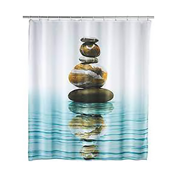 RIDEAU DE DOUCHE 180X200 MEDITATION POLYESTER