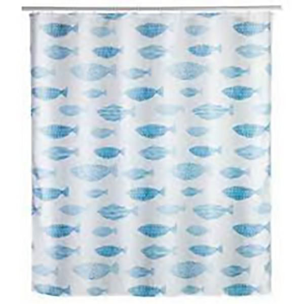 RIDEAU DE DOUCHE 180X200 AQUAMARIN ANTI MOISSISURE