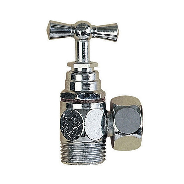 ROBINET D ARRET EQUERRE CHROME R21
