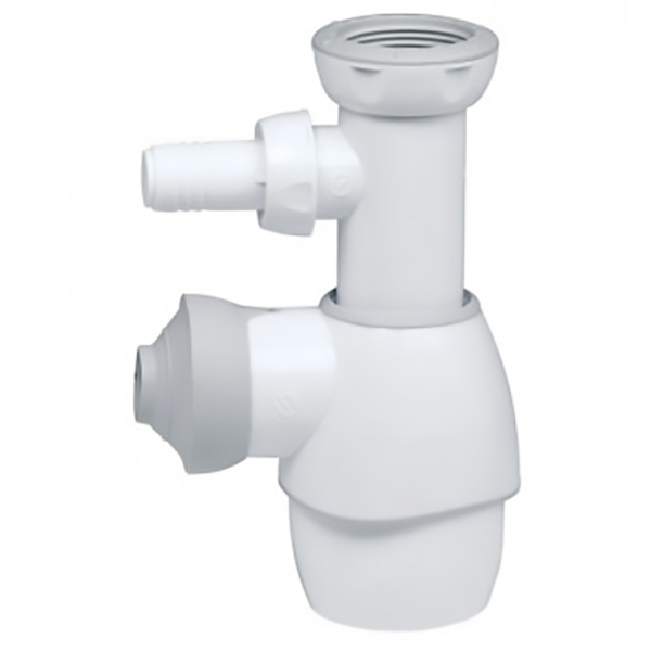 TOUT EN 1 SIPHON UNIVERSEL EVIER LAVABO BLANC