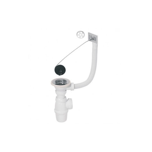 SP3215 SIPHON REGLABLE NF+BONDE A TROP-PLEIN EVIER GRES D60
