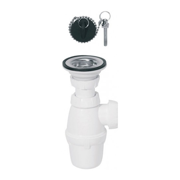 ENSEMBLE DE LAVABO BONDE A BOUCHON SANS TROP PLEIN