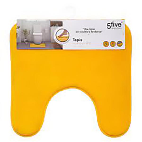 TAPIS CONTOUR WC MEMOIRE 48X48 COULEUR JAUNE
