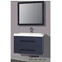 MEUBLE  SUSPENDU TRUDY 800*450*550  AVEC VASQUE  A ENCASTRER ET MIROIR ARMOIRETTE 800*700 MM