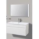 MEUBLE SDB SUSPENDU #PARIS 800*460*500  AVEC VASQUE  A ENCASTRER ET MIROIR 800*700 MM
